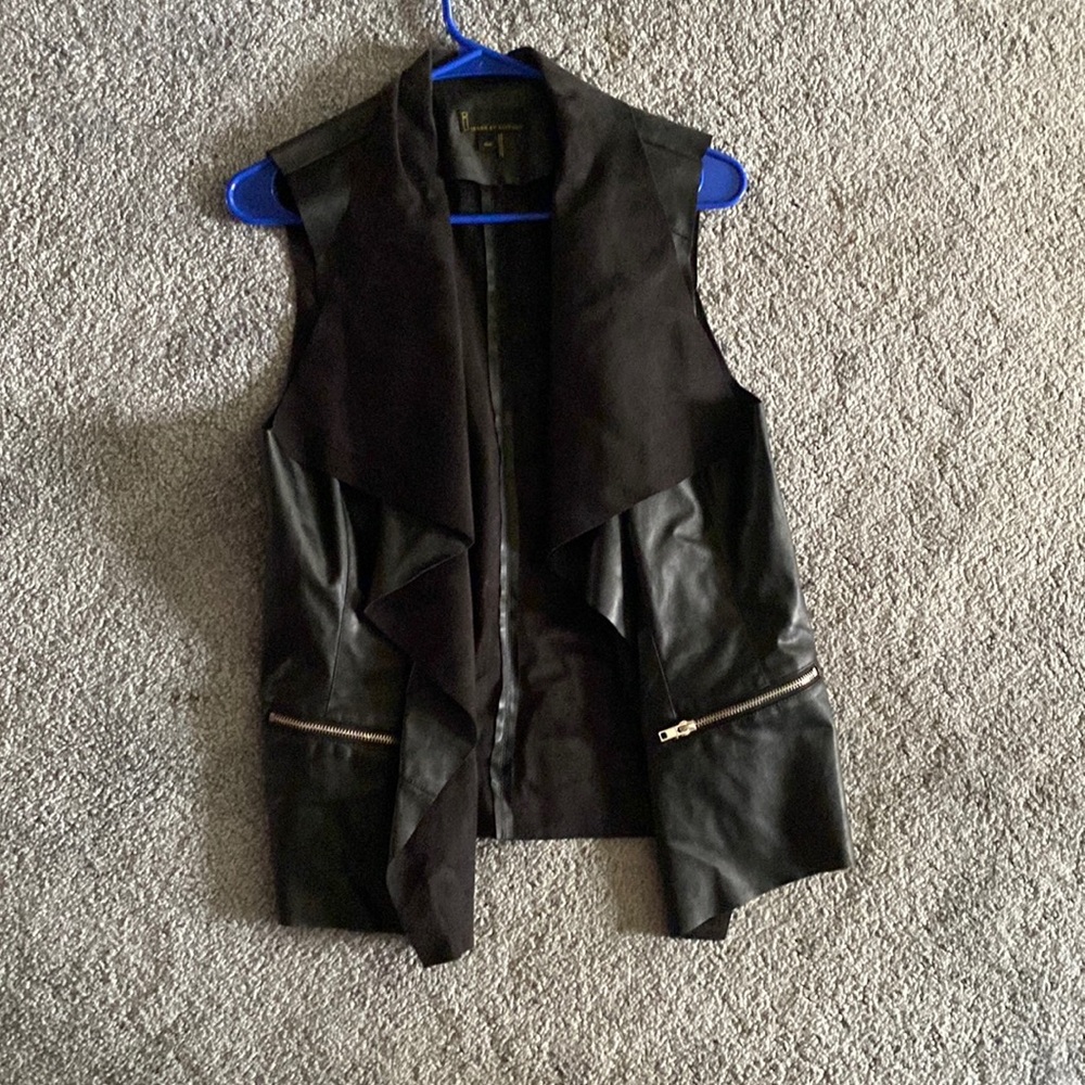 Faux Leather vest size Medium Black